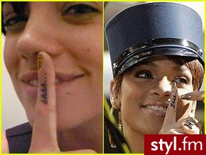 lilly alen skopiowala tatuaz rihanny ! na tatuażu widnieje napis shh... - Tatuaże