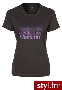 Jack Wolfskin ECHO Tshirt z nadrukiem szary - Bluzki Ciuchy Moda
