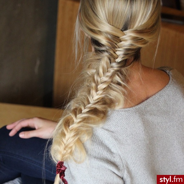 Blond Warkocze Proste Na co dzień Długie Fryzury