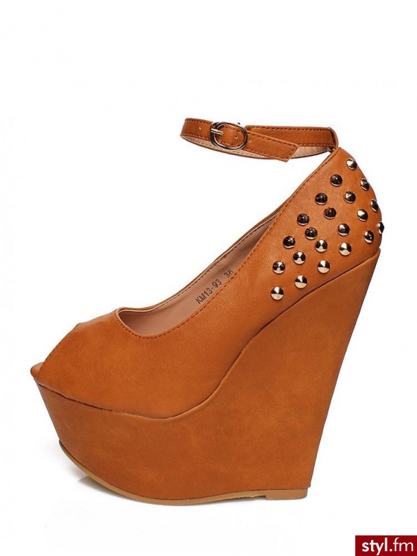 Heppin Czółenka KM13-93 Camel - Czółenka Buty Moda