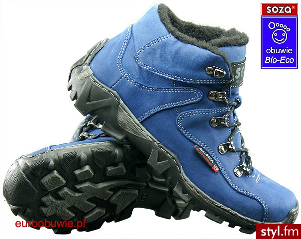 SOzA buty Bio Ec SO-635-A Szafirowy GRANAT TREKKINGOWE - Pozostałe Buty Moda