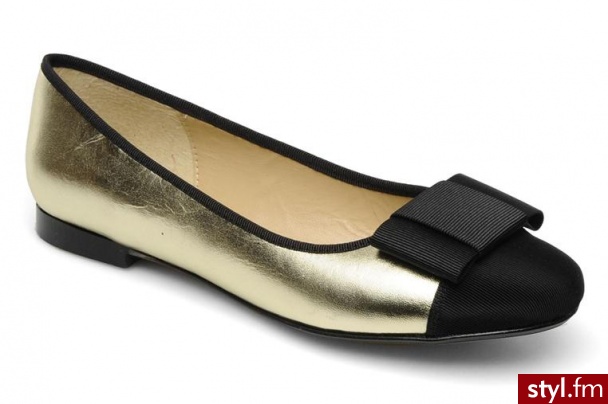 Valensi BALERINKI G2 TOILE W BY VALENSI (złoty) - Balerinki Buty Moda