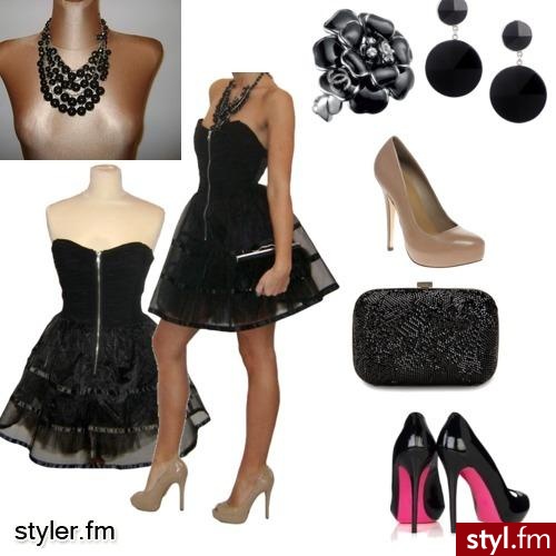 czarna tiul. usztywniana - Styler