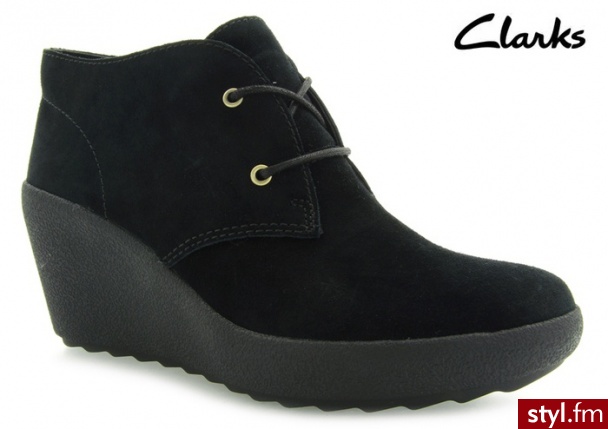 Clarks NICE MELODY BLACK - Botki Buty Moda