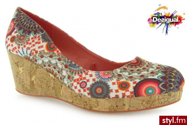 Desigual SHOES PUMPS MARY 1 WHITE - Koturny Buty Moda