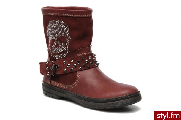 Khrio PÓŁBUTY I BOTKI AURORA BY 63750Agadir velur bordeaux - Botki Buty Moda