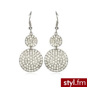 Crystal Circle Earrings, Silver - Marlyn Schiff - Polyvore. Pobrano ze strony: http://www.polyvore.com/crystal_circle_earrings_silver/thing?id=26266291 - Pozostałe Dodatki Moda