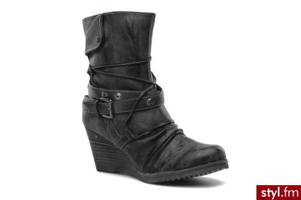 Mustang shoes PÓŁBUTY I BOTKI TALIA BY (Szary) - Botki Buty Moda