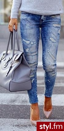 Jeansy Spodnie Moda