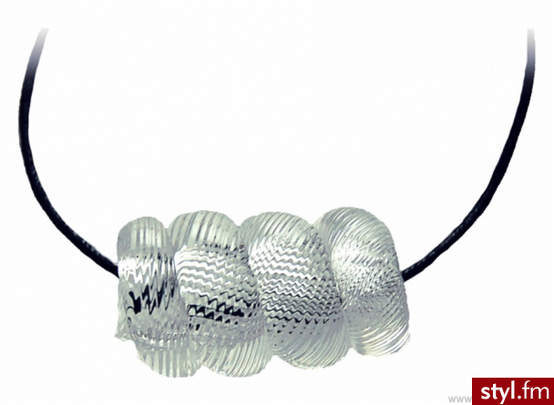 Vas Vitreum Naszyjnik Swirl biały - Naszyjniki Biżuteria Moda
