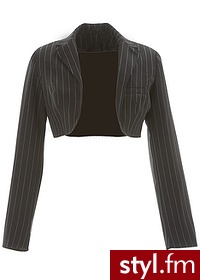 Bonprix Żakiet czarny w paski 937389_13742 - Marynarki i żakiety Okrycia Moda