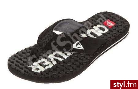 Quiksilver Klapki 2011 Emboss 2 41 Black Męskie - Klapki Buty Moda