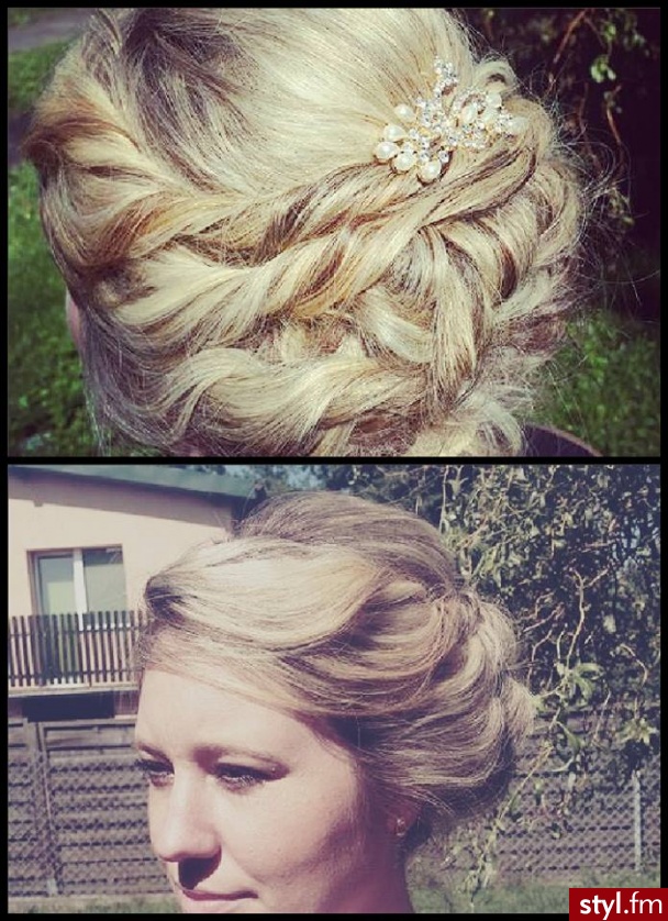 Blond Upięcie Kręcone Ślubne Długie Fryzury