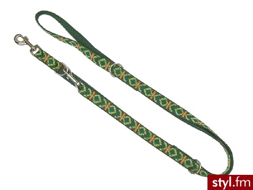 CHABA taśmowa ozdobna regulowana 25mm / 270cm zielony - Psy Zwierzaki