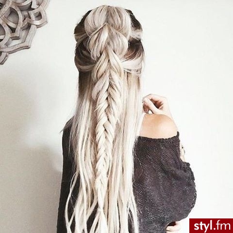 Blond Warkocze Kręcone Na co dzień Długie Fryzury