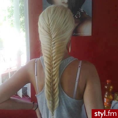 Blond Warkocze Proste Na co dzień Długie Fryzury