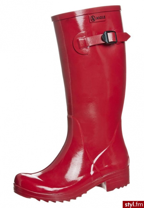Aigle BRILLANTINE Kalosze czerwony (24628) - Kalosze Buty Moda