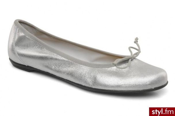 Valensi BALERINKI VEGA BY VALENSI (Srebrny) - Balerinki Buty Moda