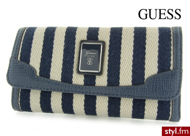 PORTFEL GUESS BREEZE MULTI CLUTCH BLUE - Portfele i etui Dodatki Moda