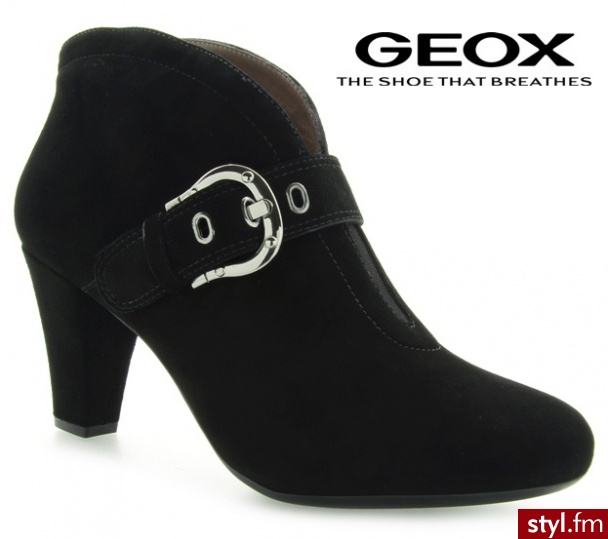 Geox BOTKI MARIAN Q BLACK SUEDE - Botki Buty Moda