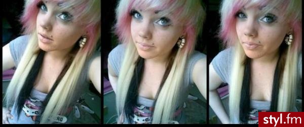 EMO Alternatywne Średnie Fryzury