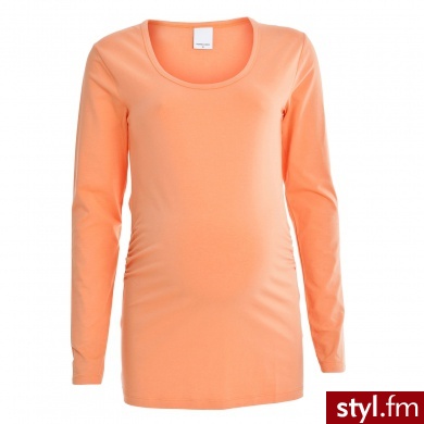 MAM LICIOUS Bluzka z długim rękawem Jersey EMMA cadium orange pomarańczowy - Tuniki Ciuchy Moda