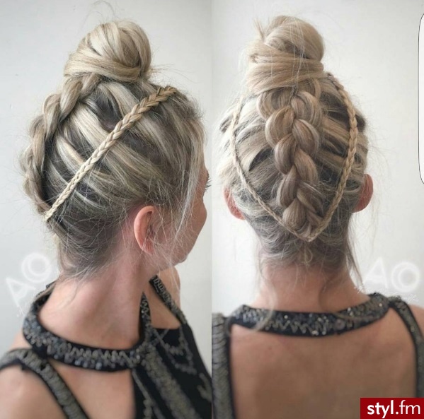 Blond Warkocze Proste Na co dzień Długie Fryzury