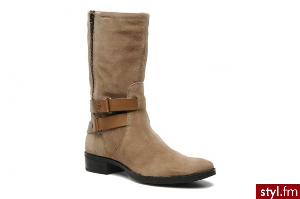 Geox PÓŁBUTY I BOTKI D MENDI ST. D BY GEOX (Beżowy) - Botki Buty Moda