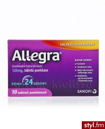 SANOFI-AVENT Allegra 120 mg x 10 tabl powlekanych - Bransoletki Biżuteria Moda