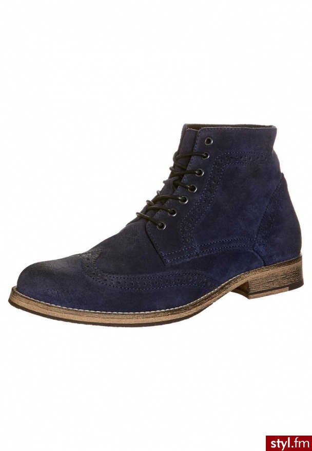 zign Botki sznurowane niebieski (4420) - Botki Buty Moda