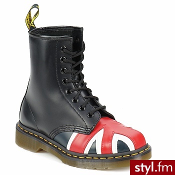 Doc Martens BUTY 8418 UNION JACK CzARNY - Glany Buty Moda