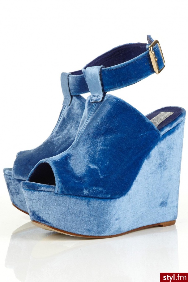 Aksamitne koturny Topshop - Pozostałe Buty Moda