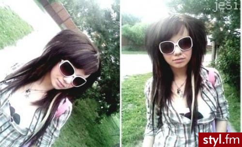 EMO Alternatywne Średnie Fryzury
