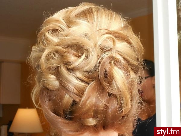 Blond Upięcie Proste Wieczorowe Długie Fryzury