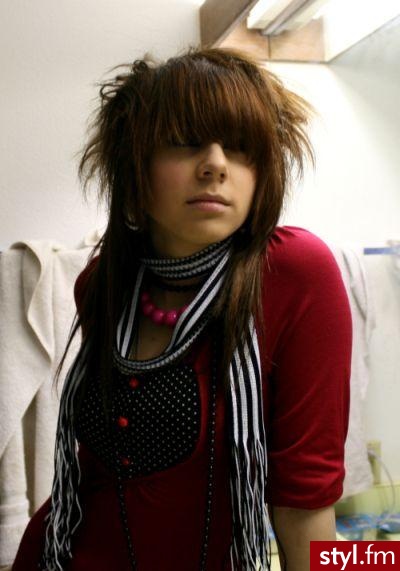 EMO Alternatywne Średnie Fryzury
