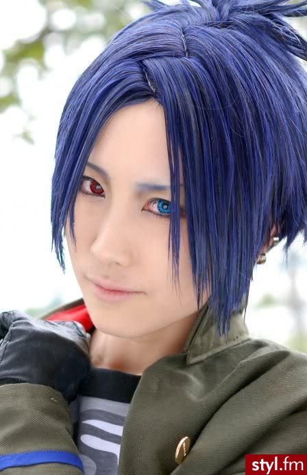 Mukuro. Mukuro z KHR ... Hah fioletowe włosy : D - Krótkie Fryzury