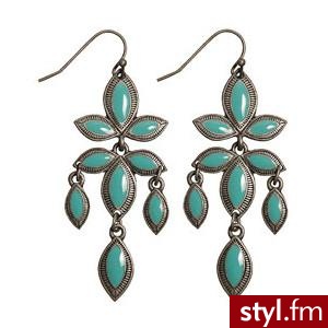 Teal Leaf Drop Earring - Jewellery Necklaces Bracelets Earri... - Polyvore. Pobrano ze strony: http://www.polyvore.com/teal_leaf_drop_earring_jewellery/thing?id=5125421 - Pozostałe Dodatki Moda