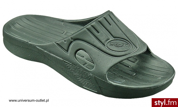 Wishot Klapki rekreacyjne młodzież. WI-32-001-C roz. 36-40 - kolor C Czarny - Klapki Buty Moda