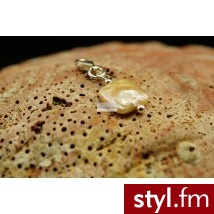 Pearl Line zawieszka Charms z różowej perły typu Coin - Wisiorki Biżuteria Moda