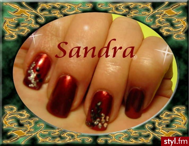 Autor: sandra bordo z cyrkonnie. Autor: <b>sandra</b><br /> - Paznokcie