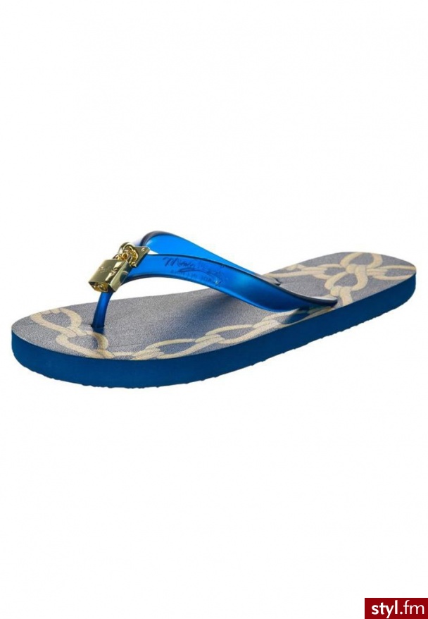 Miss Trish LOCK Japonki kąpielowe niebieski (MTR13-114) - Klapki Buty Moda