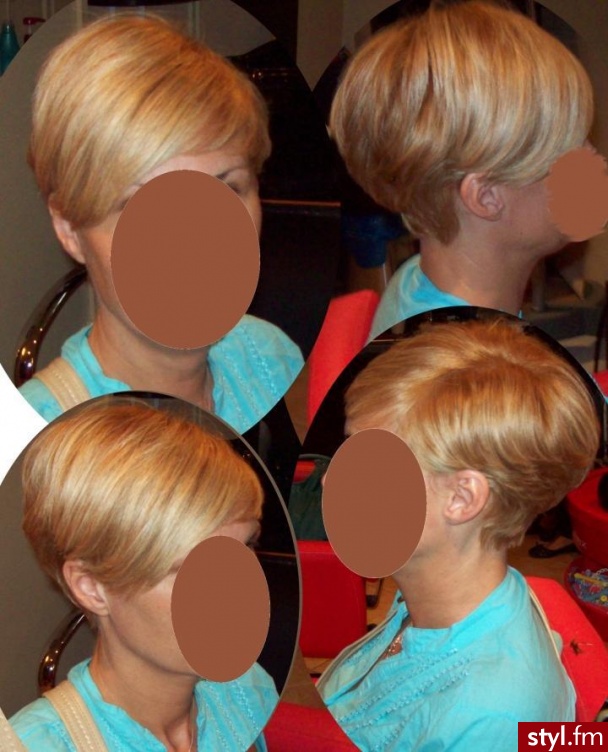 Blond Rozpuszczone Proste Na co dzień Krótkie Fryzury