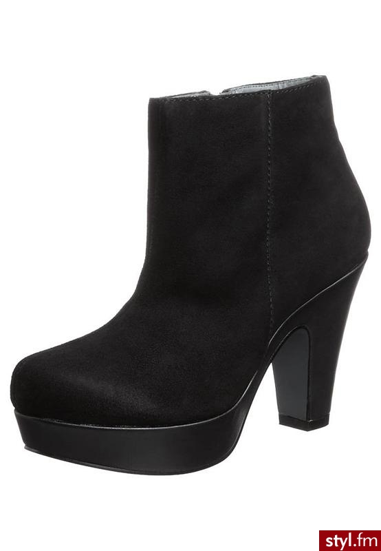 Zign Botki na obcasie czarny - Botki Buty Moda