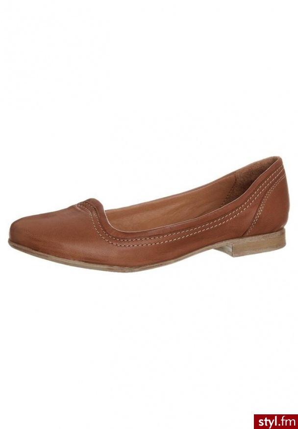 Zign Baleriny brązowy - Balerinki Buty Moda