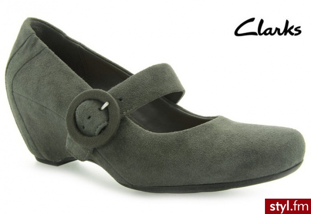 Clarks CAPRICORN BLUE GREY SUEDE - Koturny Buty Moda