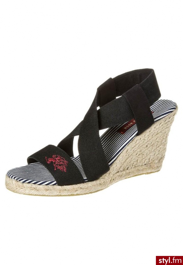 U.S. Polo Assn. BELLA Sandały na obcasie czarny (NAOMI4159S3/E1) - Sandały Buty Moda