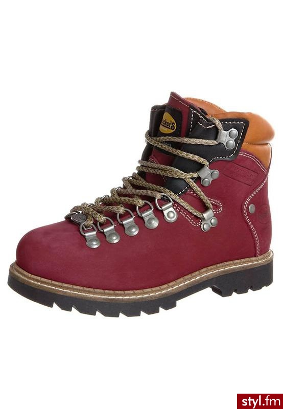 Dockers by Gerli Botki sznurowane czerwony - Botki Buty Moda