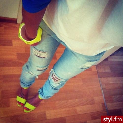 Jeansy Spodnie Moda