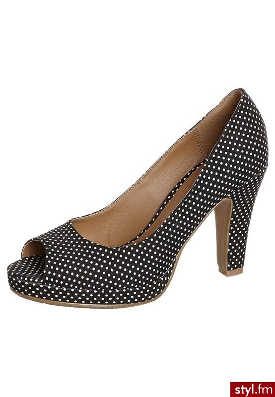 Even&Odd Szpilki Peep Toe czarny 82z3903A - Szpilki Buty Moda