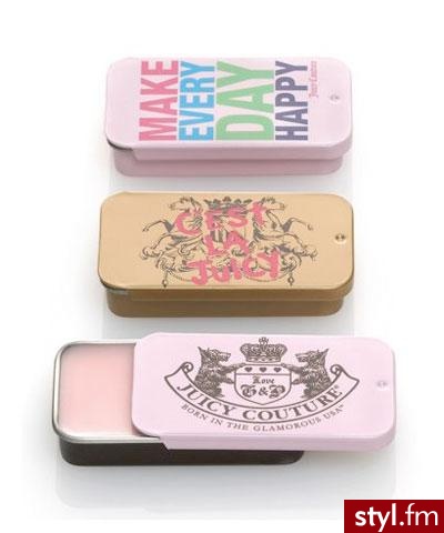 3 balsamy do ust od Juicy Couture. Smaki: kokosowy, waniliowy i malinowy. Cena: $32 - Misz-masz